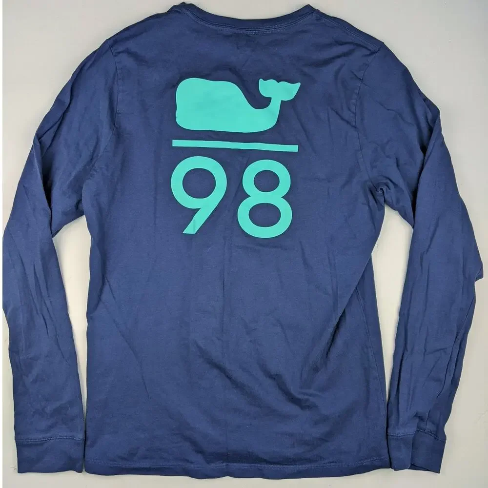 Vineyard Vines Long Sleeve Blue/Green Shirt - Youth XL (18)